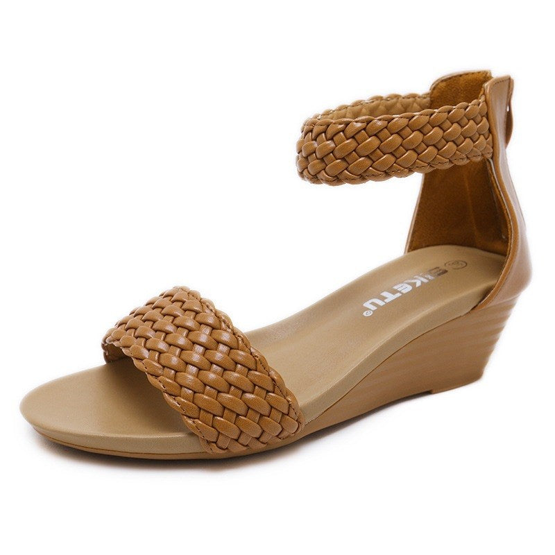 Women's Shoes Woven Wedge Heel Plus Size Sandals