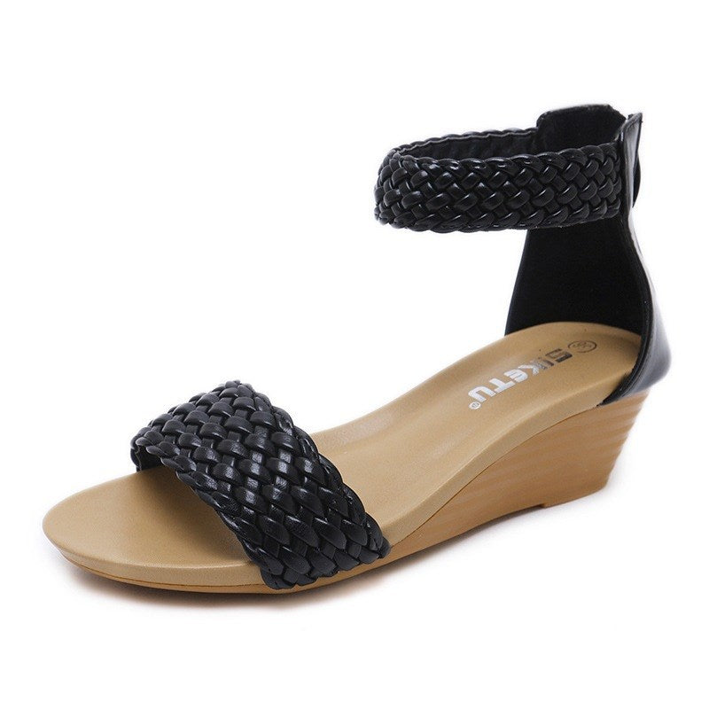 Women's Shoes Woven Wedge Heel Plus Size Sandals