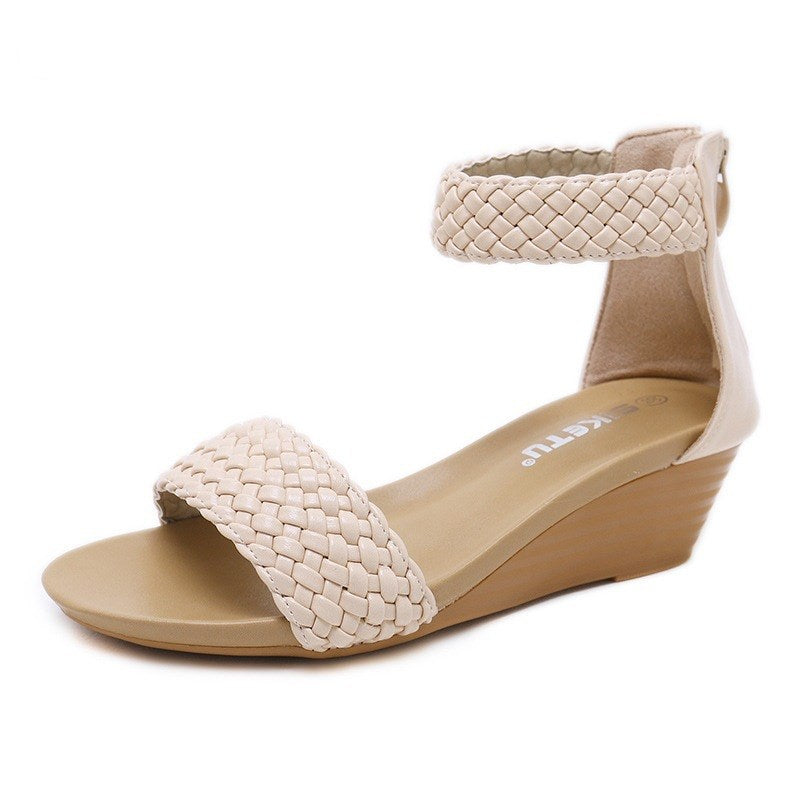 Women's Shoes Woven Wedge Heel Plus Size Sandals