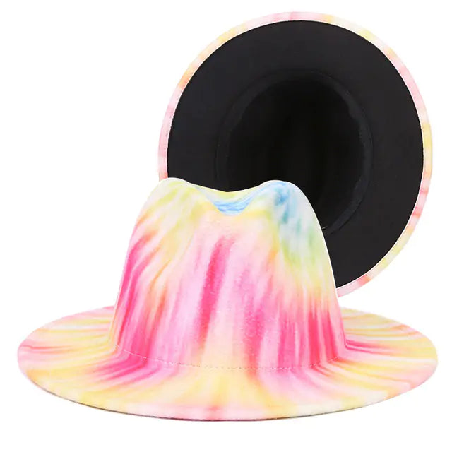 Natural Landscape Tie-dye Fedora Hat